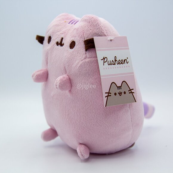 5" Purple Pusheen Cat w/ Purple Stripe/ Spin Master Stuffed Animal Plushie BNWT - Picture 3 of 4